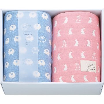ふわら　六重織ガーゼケット２枚セット FWR2508の画像