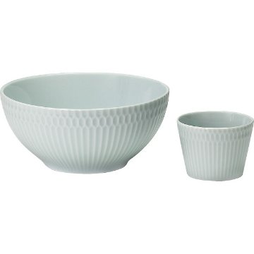 小田陶器　さざなみ　爽麺セット ブルーホワイト ODA05-3053Aの画像