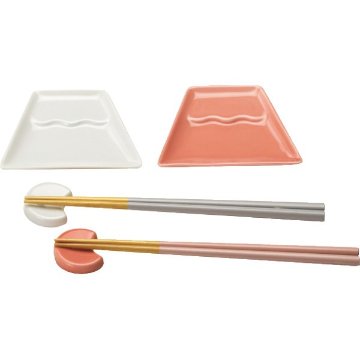 小田陶器　ｆｕｊｉ　小皿箸置揃 ODA04-4054Cの画像
