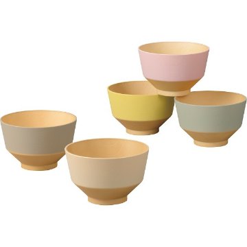 日々色　抗菌汁椀　５客セット 17147の画像
