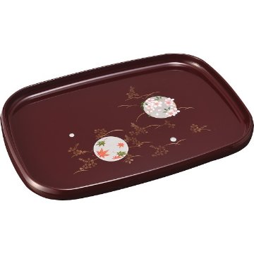 紀州塗　円華　１３寸　信貴長手盆 2204096の画像