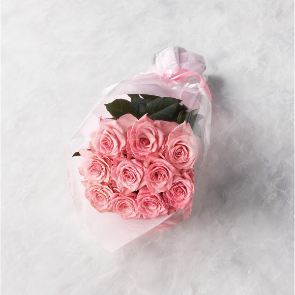バラの花束　１０本から１５本までのお申し込み ピンク 19PK10-15の画像