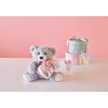 フラワーベア　くまのきもち ピンクハート ncr-flobear-phの画像