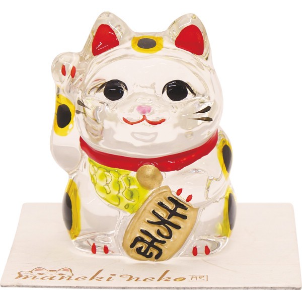 リュウコドウ　クリスタル小判招き猫 49-588の画像