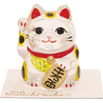 リュウコドウ　クリスタル小判招き猫 49-588の画像