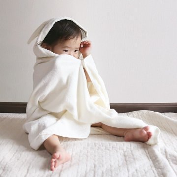 ｓａｍｐｏ−さんぽ−　オーガニックバスポンチョ うさぎ 42041の画像