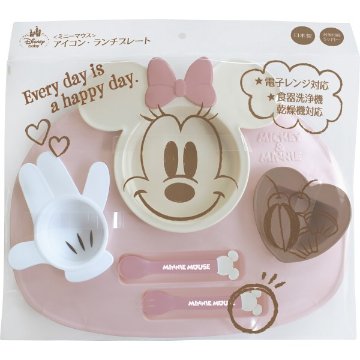 アイコンランチプレート ミニーマウス×ピンクベージュ 307009の画像