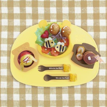 アイコンランチプレート くまのプーさん×イエロー 307108の画像