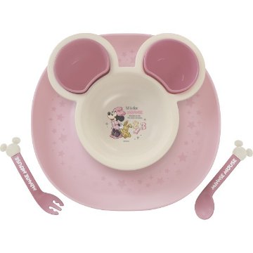 食べこぼしキャッチプレート ミニー×ピンク 306439の画像