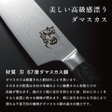 煌刃乃波　ダマスカス三徳包丁 1747128の画像
