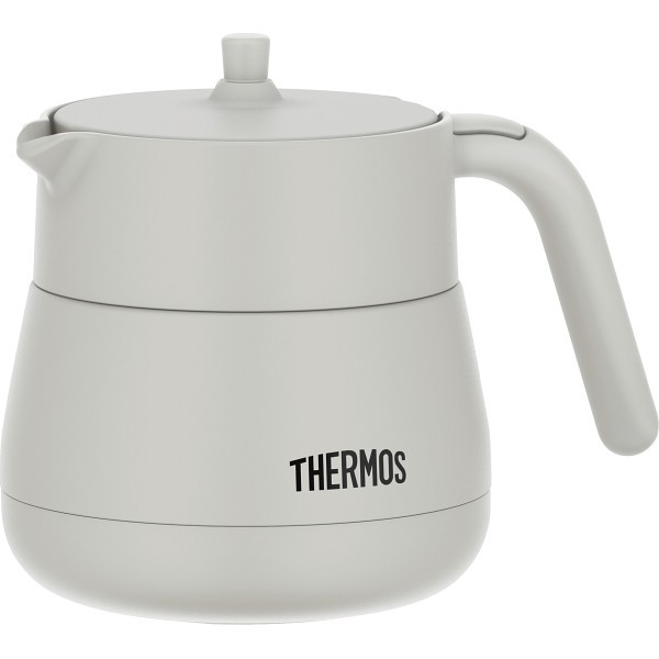 サーモス　ティーポット（４５０ｍｌ） ライトグレー TTE-450LGYの画像