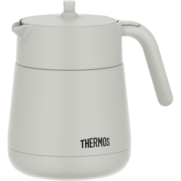 サーモス　ティーポット（７００ｍｌ） ライトグレー TTE-700LGYの画像