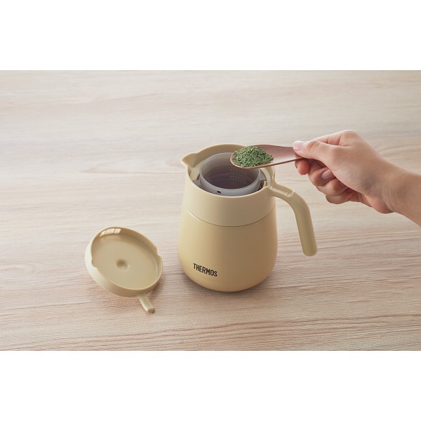 サーモス　ティーポット（７００ｍｌ） ベージュ TTE-700BEの画像