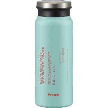 ピーコック　ステンレスボトルスクリューマグタイプ（６００ｍｌ） ミントブルー AEJ-60Aの画像