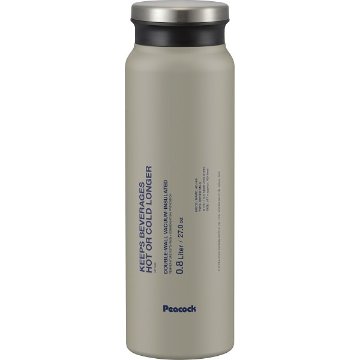 ピーコック　ステンレスボトルスクリューマグタイプ（８００ｍｌ） ストーングレー AEJ-80Hの画像