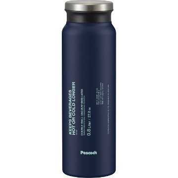 ピーコック　ステンレスボトルスクリューマグタイプ（８００ｍｌ） ダークネイビー AEJ-80AKの画像