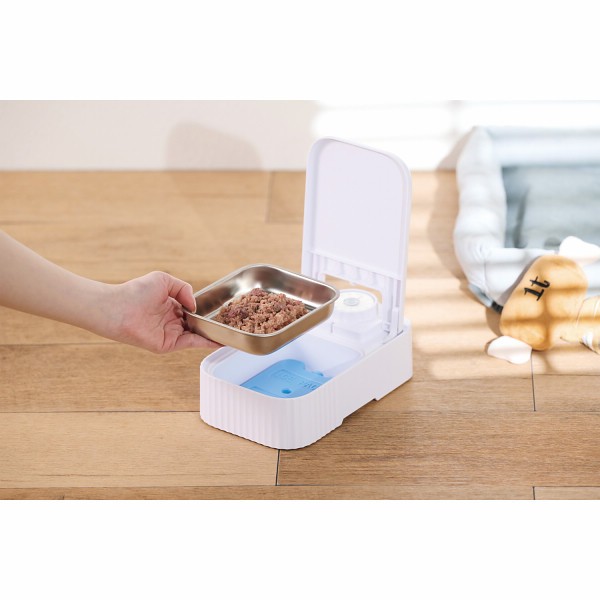 エレコム　ダイヤルタイマー式自動給餌器　ウェットフード対応 PET-AF06WHの画像