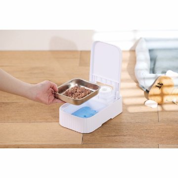 エレコム　ダイヤルタイマー式自動給餌器　ウェットフード対応 PET-AF06WHの画像