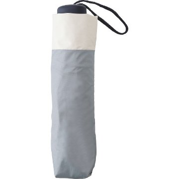 ジミージー　晴雨兼用ＵＶ加工　折りたたみ傘（５５ｃｍ） グレー・オフホワイト１ 1759905の画像