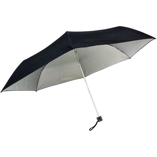 ＵＶ晴雨兼用　耐風式軽量ミニ傘 黒 6337-BKの画像
