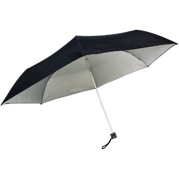 ＵＶ晴雨兼用　耐風式軽量ミニ傘 黒 6337-BKの画像