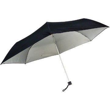 ＵＶ晴雨兼用　大寸耐風式軽量ミニ傘 ブラック 5039-BKの画像