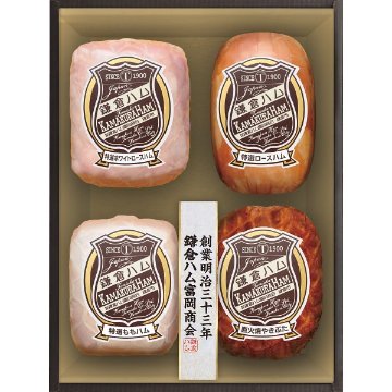 鎌倉ハム富岡商会　特選ハム・直火焼やきぶた４本詰め KDS-15Tの画像