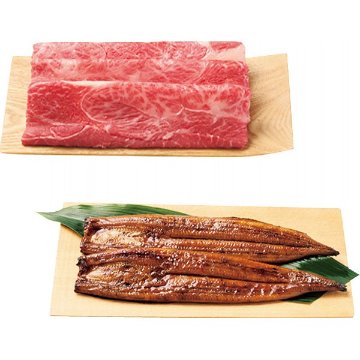 神戸ビーフ（モモすき焼き肉）＆鹿児島県産うなぎ蒲焼 1780983の画像