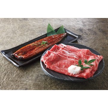 神戸ビーフ（モモすき焼き肉）＆鹿児島県産うなぎ蒲焼 1780983の画像