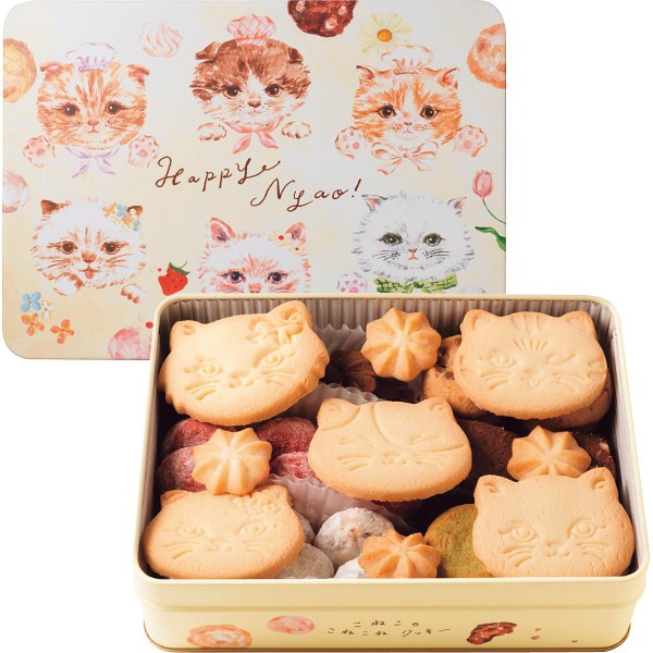 こねこのこねこねクッキー缶　Ｈａｐｐｙｎｙａｏ KN16-014の画像