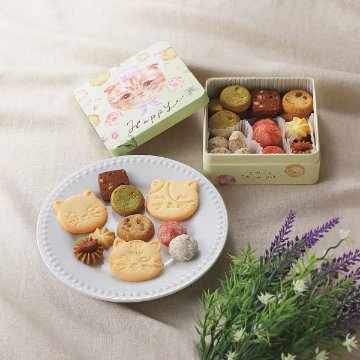 こねこのこねこねクッキー缶 Ｈａｐｐｙ KN16-010の画像