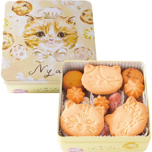 こねこのこねこねクッキー缶 Ｎｙａｏ KN16-008の画像