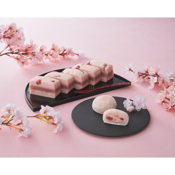 新杵堂　桜ふわふわ・苺ムース大福セット 1745430の画像