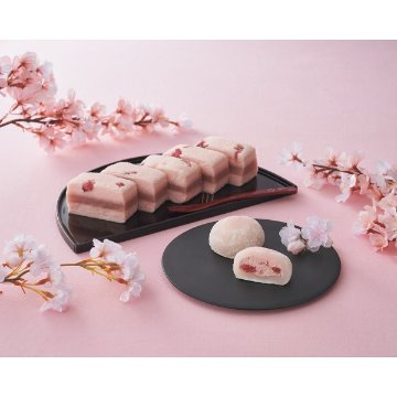 新杵堂　桜ふわふわ・苺ムース大福セット 1745430の画像
