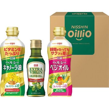 日清　ヘルシーオイル＆ＥＸＶオリーブオイルギフト TOVｰ15の画像