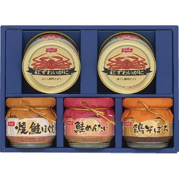 ニッスイ　紅ずわいがに缶詰・びん詰ギフトセット BK-40Dの画像