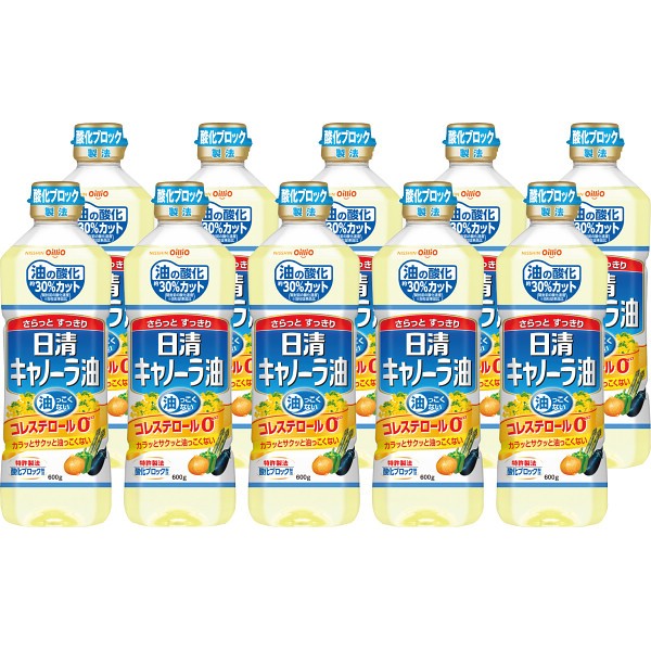 日清　キャノーラ油６００ｇ（１０本） 1706164の画像