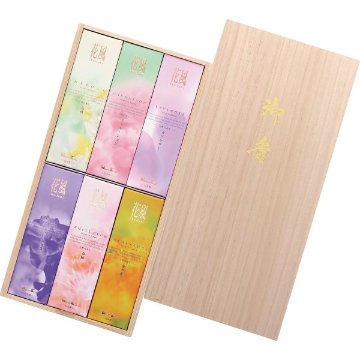 日本香堂　花風　六種入（桐箱入） 27487の画像