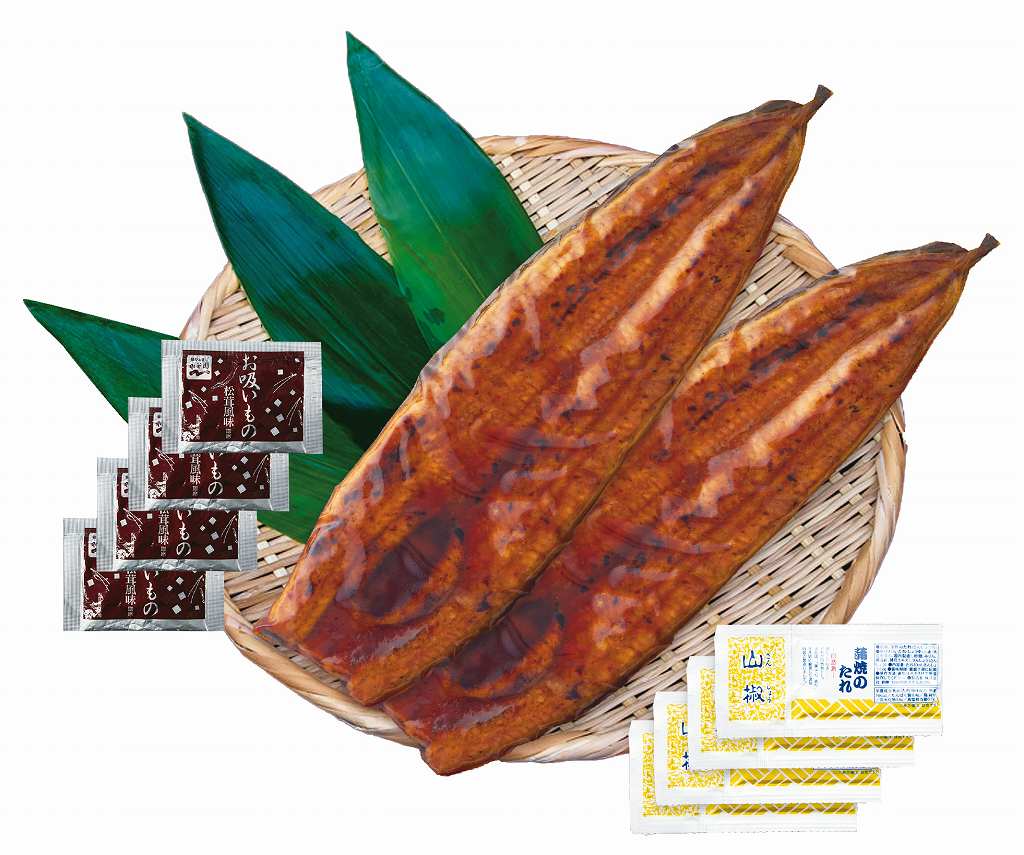 特大　鹿児島県産うなぎ蒲焼セット（永谷園お吸い物付） PFU-019A の画像