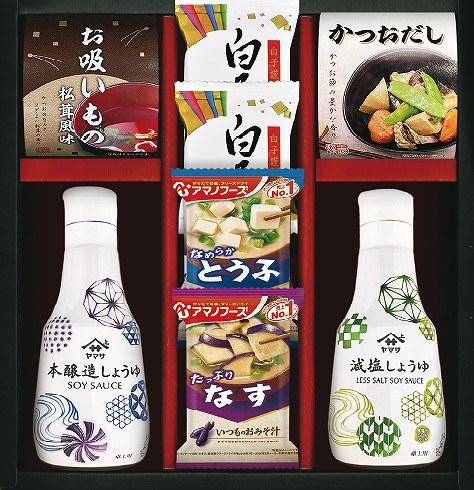 アマノフーズ＆ヤマサ鮮度しょうゆ詰合せ AY-252 の画像