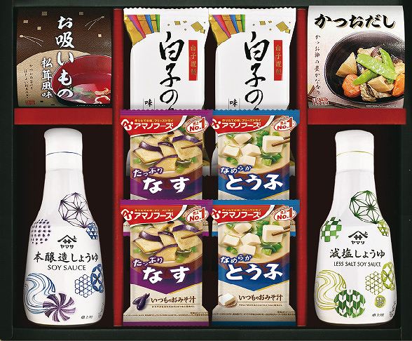 アマノフーズ＆ヤマサ鮮度しょうゆ詰合せ AY-302 の画像