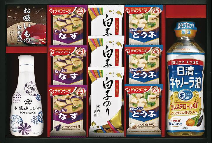 アマノフーズ＆ヤマサ鮮度しょうゆ詰合せ AY-402 の画像