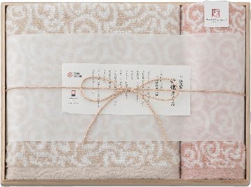 今治謹製 紋織タオル　タオルセット（ピンク） IM7730-PI の画像