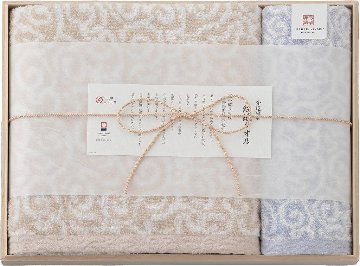 今治謹製 紋織タオル　タオルセット（ブルー） IM7730-BL の画像