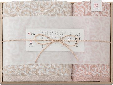 今治謹製 紋織タオル　タオルセット（ピンク） IM7735-PI の画像