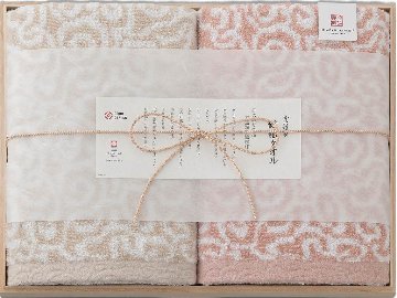 今治謹製 紋織タオル　タオルセット（ピンク） IM7750-PI の画像