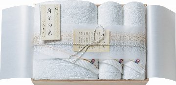 今治極選 魔法の糸　今治タオルセット　バスタオル・フェイスタオル2P(国産木箱入) MOK-090 の画像