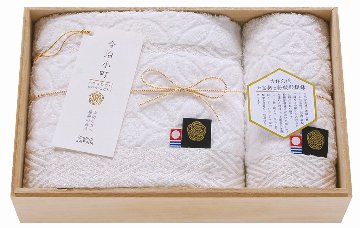 今治小町 白無垢?U 深木箱入りタオルセット TIK5004203 の画像
