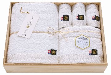 今治小町 白無垢?U 深木箱入りタオルセット TIK0014205 の画像
