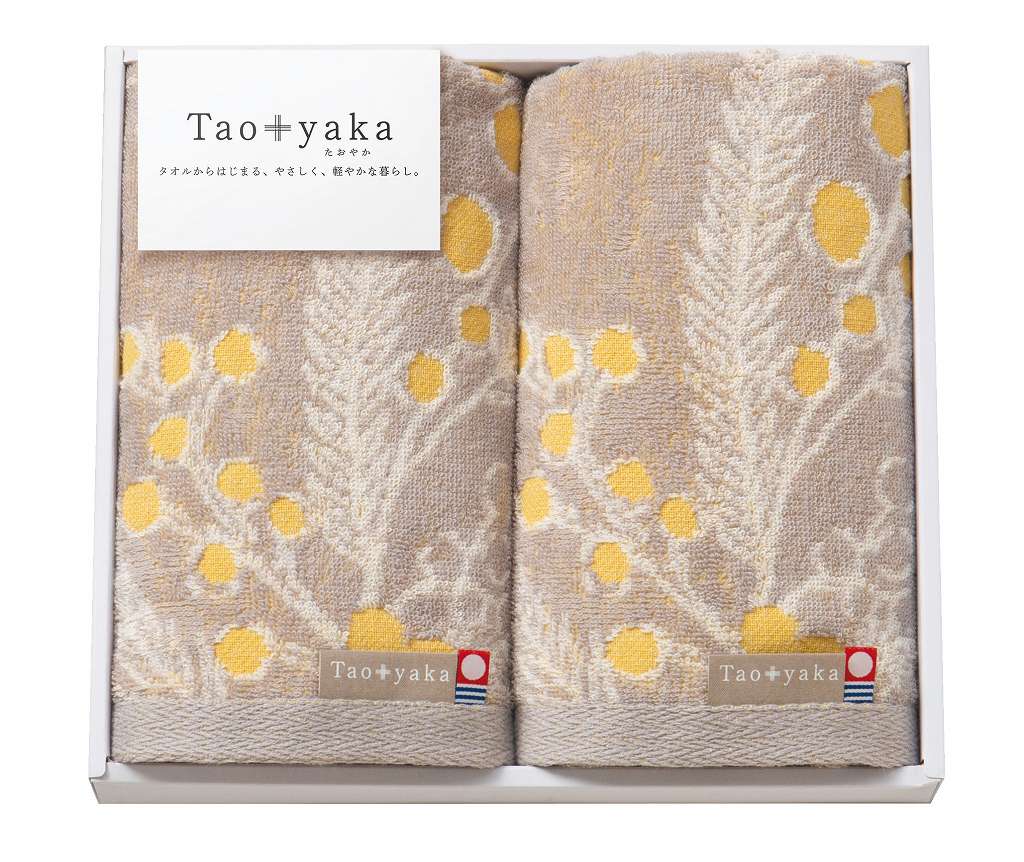 Taoyaka（ミモザ）フェイスタオル2P TAO-21Y の画像